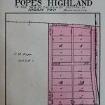 1908 Pope's Highland Plat Map