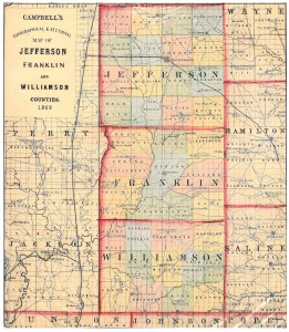 1869 Franklin Williamson County Map S