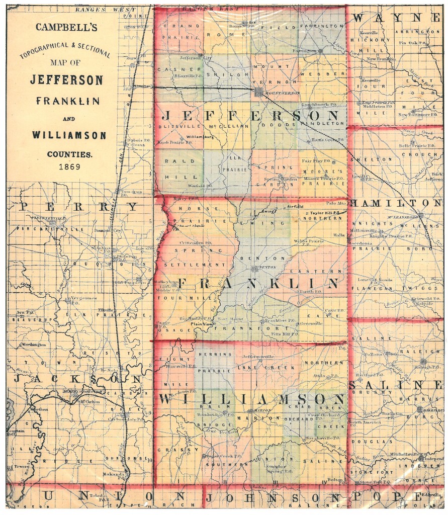 1869 Franklin Williamson County Map S